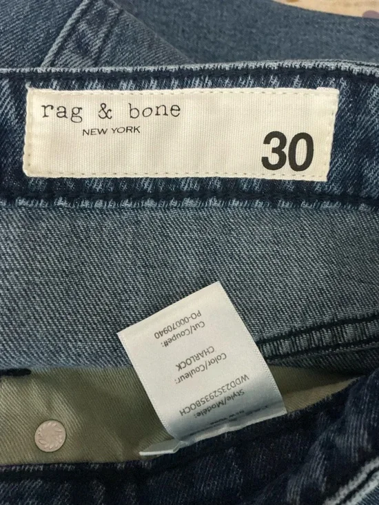 Rag & Bone The Logan Jeans Womens 30 Blue Mid Rise Wide Leg Women’s Denim$255 - Picture 6 of 7